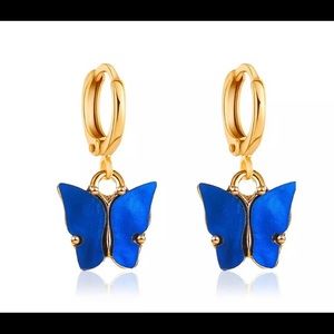 NWT Butterfly Dangle Loop Earrings